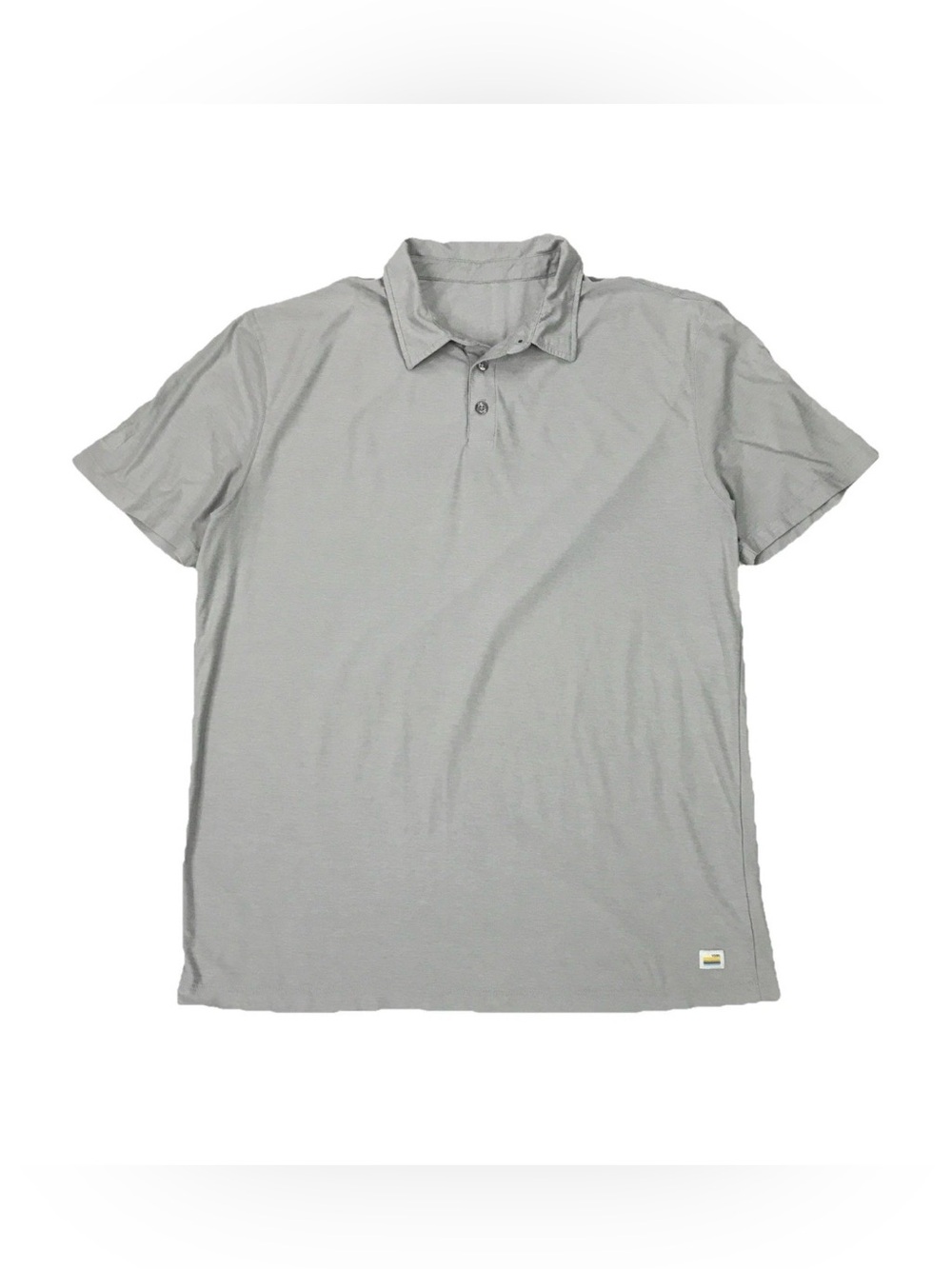 Vuori Strato Tech Polo Shirt Mens Large L Gray Performance Stretch Casual V188